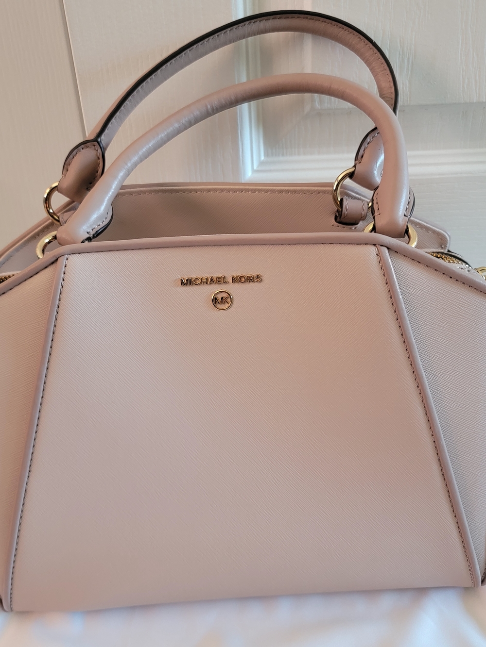Michael Kors Pale Pink Saffiano Leather Satchel